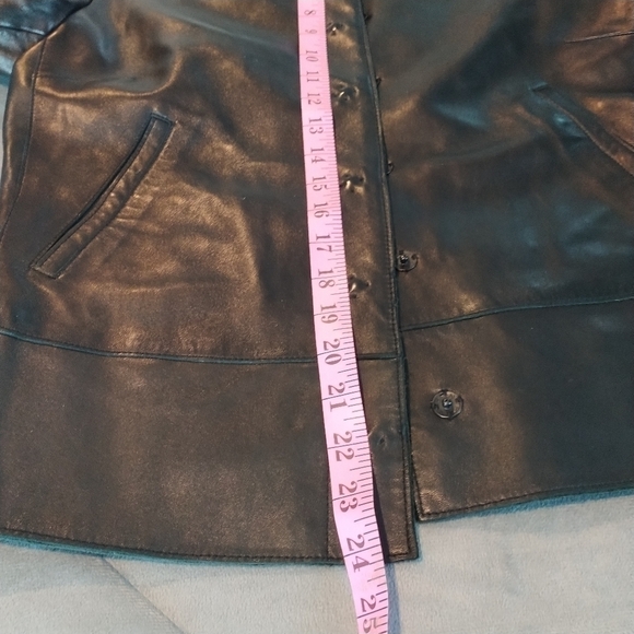 Andrew Marc New York Black Soft Leather Snap front Jacket S - Picture 9 of 12